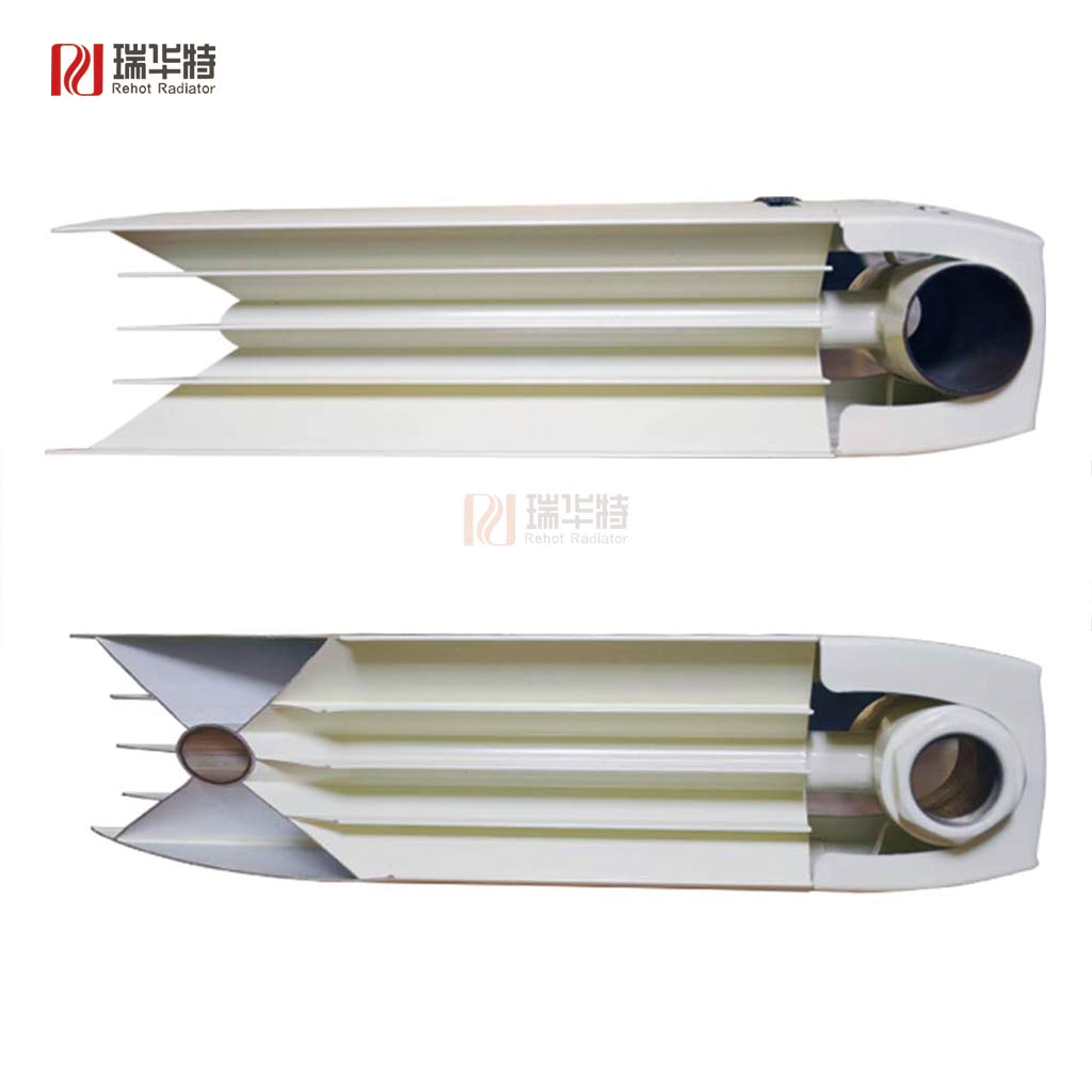 75*60*600銅鋁復合暖氣片切面圖